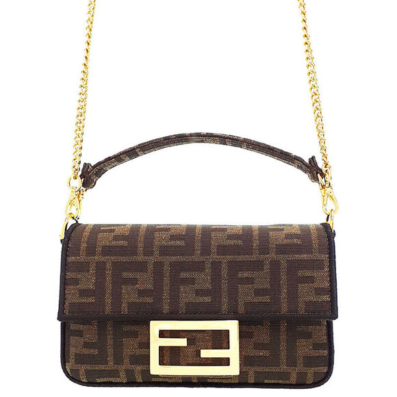 Fendi Handbags - Fendi Zucca Baguette Shoulder Bag